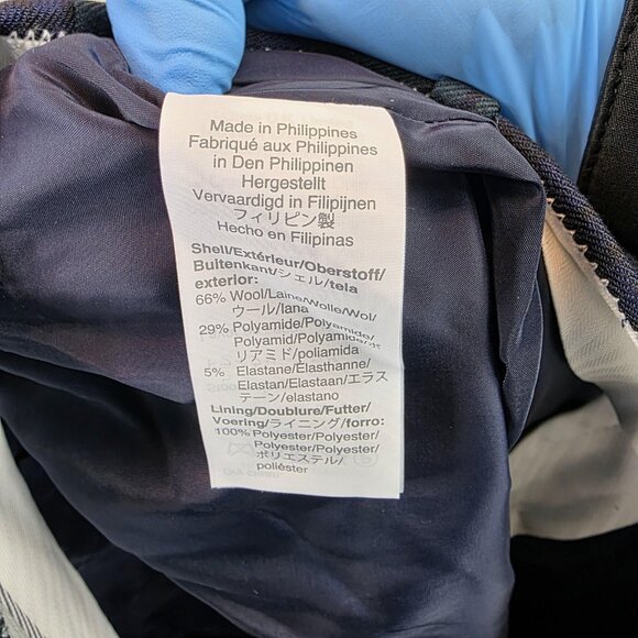 J Crew Cameron Pants Womens 8P Green Navy Plaid Wool Blend Ankle Dress Trousers - Picture 10 of 13